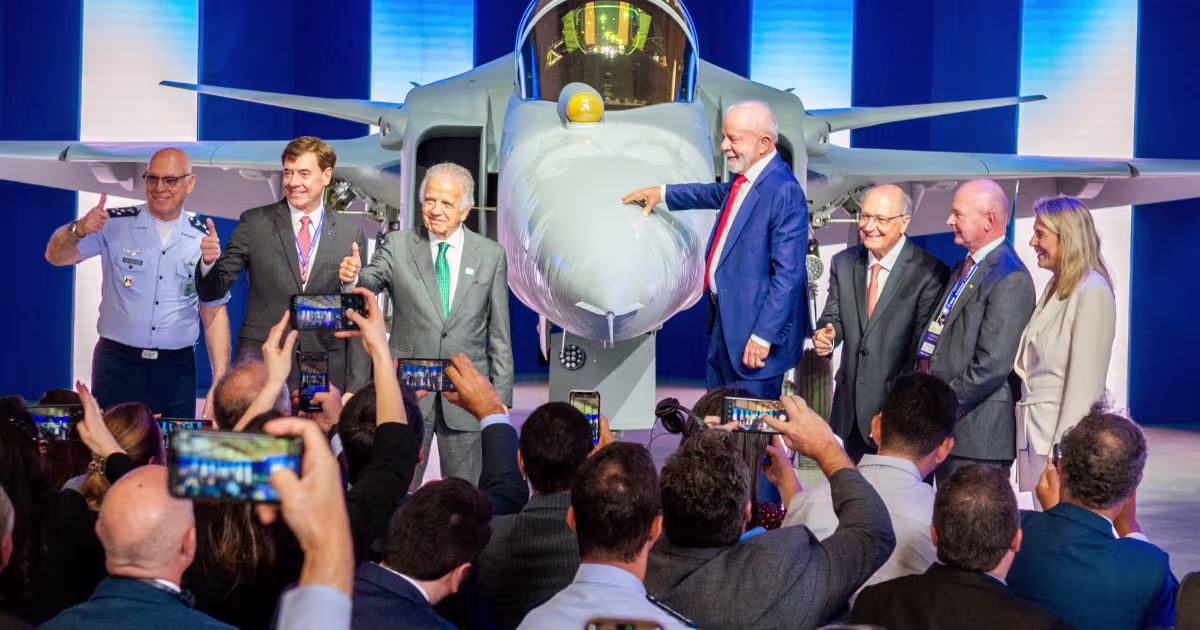 First Gripen E fighter produced in Brazil is unveiled