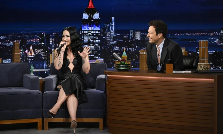First Look: Demi Lovato Chats, Performs, Plays Game On “Tonight Show Starring Jimmy Fallon”