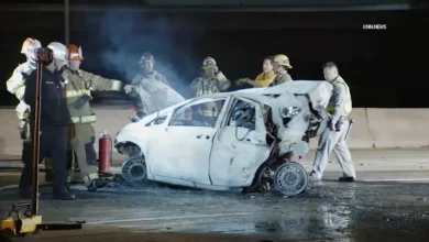 Former CHP officer Angelo Rodriguez and Iris Salmeron charged with murder in fiery Norwalk crash that killed 4 people