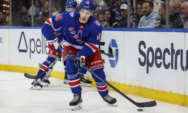 Gabe Perreault impressing as he learns ‘on the job’ with Rangers in hopes of long-term role
