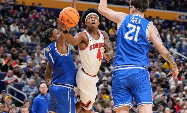 Georgia basketball St Louis box score, recap NCAA tournament