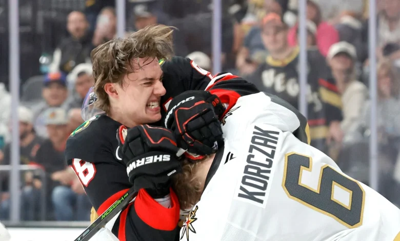 Golden Knights deal Blackhawks first lopsided loss since Olympic break