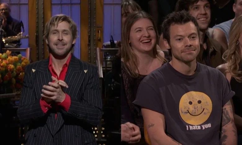 Harry Styles Crashes Ryan Gosling's SNL Monologue