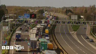Heavy traffic as M5 closed near Bristol