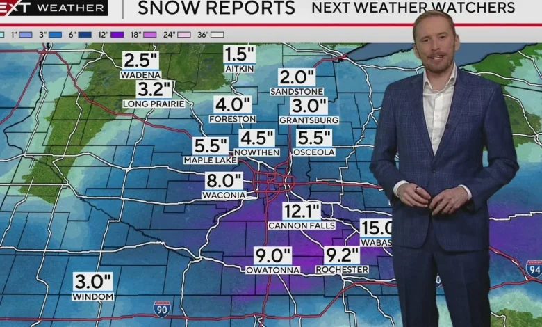 Here are Minnesota snowfall totals as big storm exits state