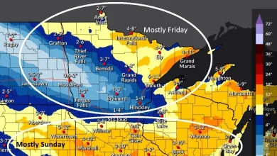 High wind and blizzard warnings north into Friday; prolific snowfall totals possible south Sunday - MPR News