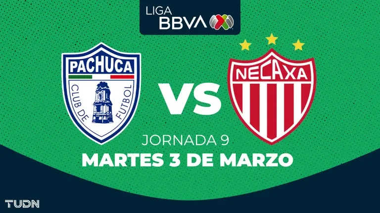 Horario y dónde ver el Pachuca vs. Necaxa de la Jornada 9 del Clausura 2026