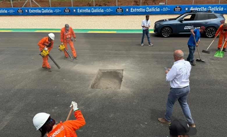 Huge hole on main straight poses new problem for MotoGP's Brazilian GP