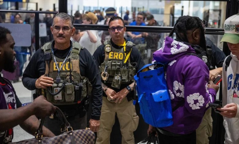 ICE agents are patrolling U.S. airports. Here’s what travelers should know.