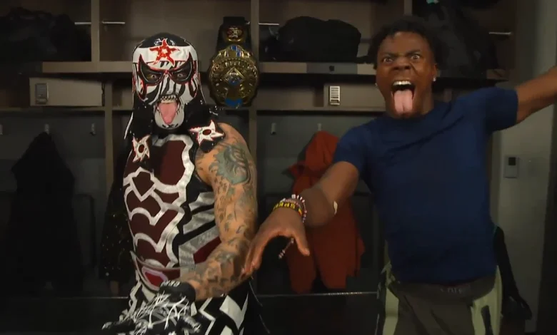 IShowSpeed Struts With Penta, Gets Cursed By Danhausen On WWE Raw