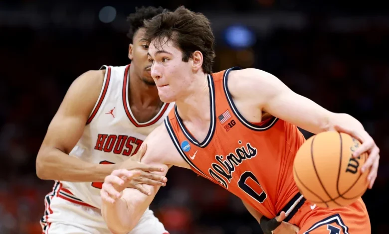 Illinois clamps down on Houston for a 65-55 March Madness win to reach Elite Eight