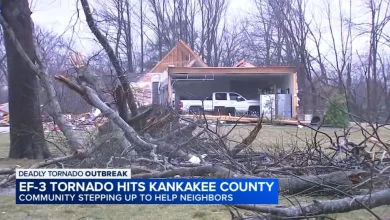 Illinois tornado outbreak: Kankakee County cleans up damage left by tornado, record-breaking hail; several injured