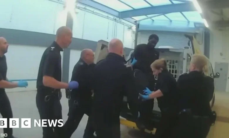 Inquiry shown CCTV of triple killer kicking officer