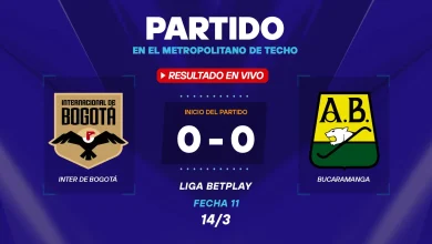 Inter Bogotá vs Bucaramanga hoy: Resultado EN VIVO y goles