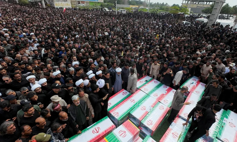 Iran buried students killed in missile strike