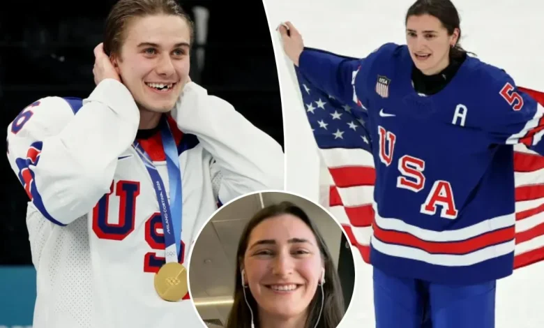 Jack Hughes, Megan Keller get candid about gold medal meetup