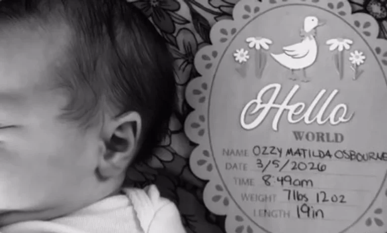 Jack Osbourne announces birth of daughter Ozzy Matilda Osbourne