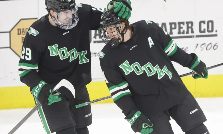 Jake Livanavage leads UND's all-NCHC picks