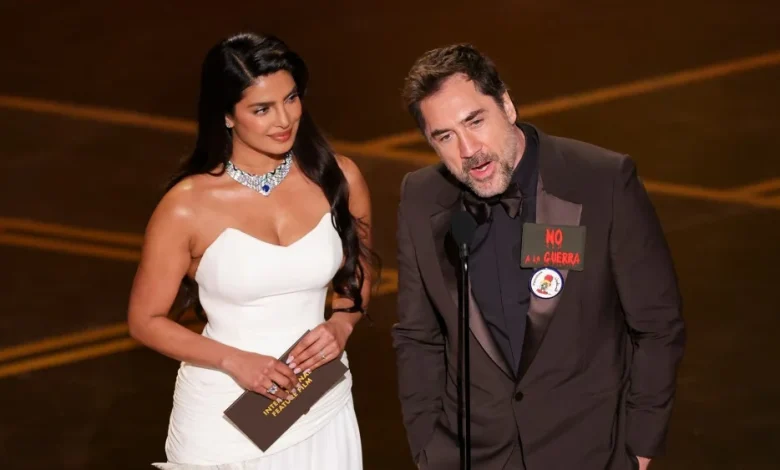 Javier Bardem at Oscars Says 'No to War and Free Palestine'