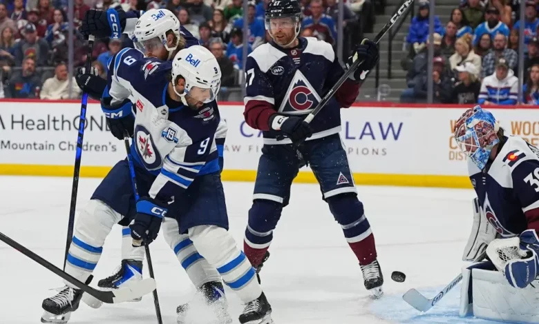 Jets knock off Avalanche with controversial late goal, stop Colorado’s winning streak at four games