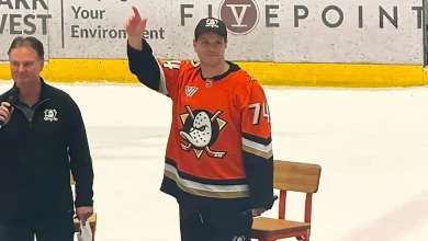 John Carlson practices for first time in an Anaheim Ducks uniform: ‘Yesterday was a little crazy. This part of it feels a lot more normal.’