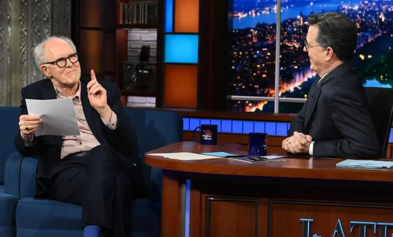 John Lithgow Bids Stephen Colbert Farewell—In Rhyme