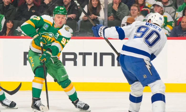 Kaprizov breaks Wild record for goals in win against Lightning