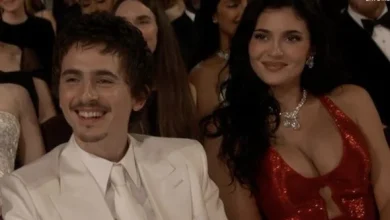 Kylie Jenner Steals the Spotlight at the Oscars in Ruby Schiaparelli While Cheering on Timothée Chalamet