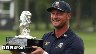 LIV Golf: Bryson DeChambeau wins in Singapore after 'brutal' play-off