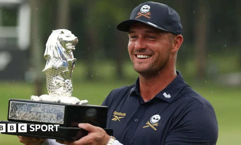 LIV Golf: Bryson DeChambeau wins in Singapore after 'brutal' play-off