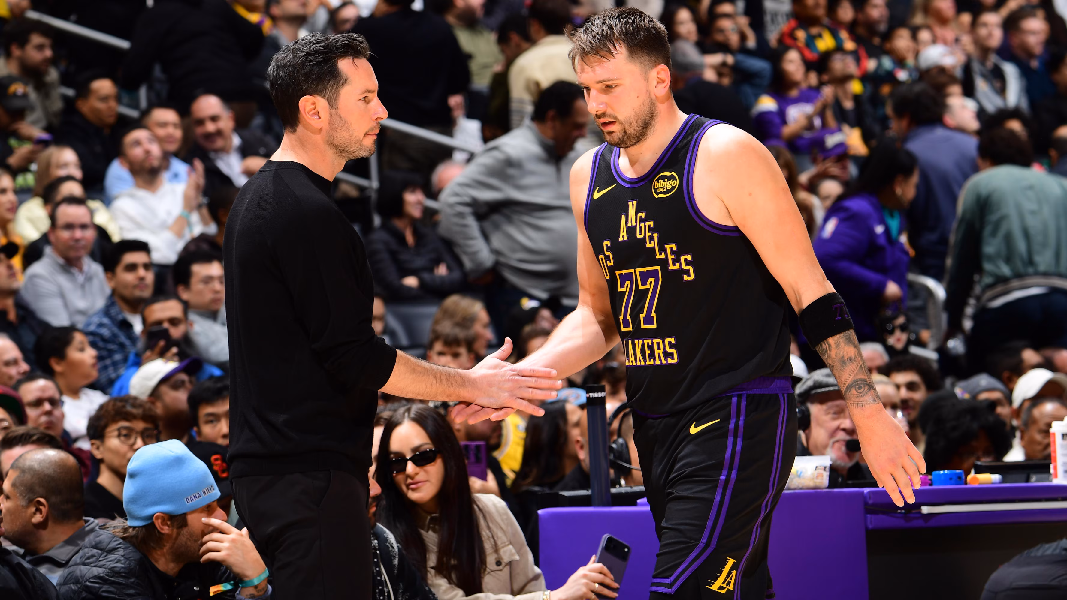 Lakers' JJ Redick Addresses Luka Doncic Relationship After Viral Video of Bench Exchange