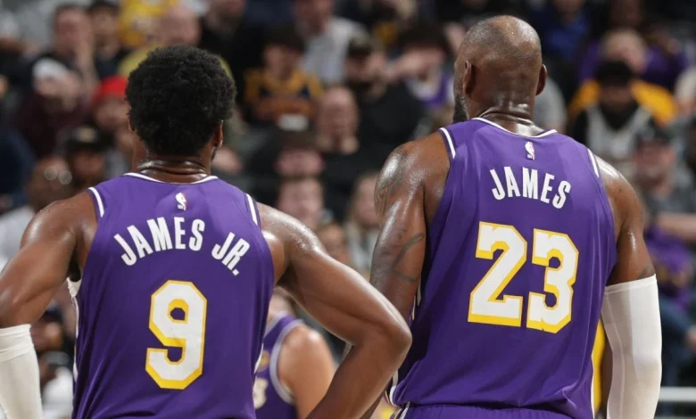 LeBron, Bronny James become first father-son duo to record assist to each other