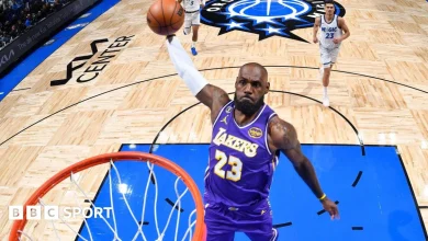 LeBron James sets NBA appearance record in dramatic LA Lakers win