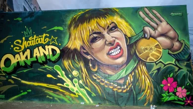 Major mural of Oakland Olympic champ Alysa Liu goes up in Temescal