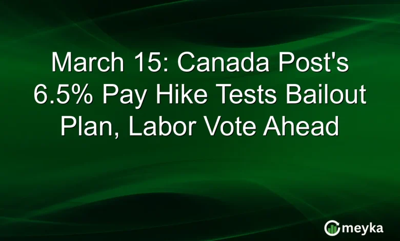 March 15: Canada Post’s 6.5% Pay Hike Tests Bailout Plan, Labor Vote Ahead