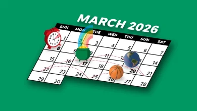 March 2026 calendar: St. Patrick's Day, daylight saving time, more