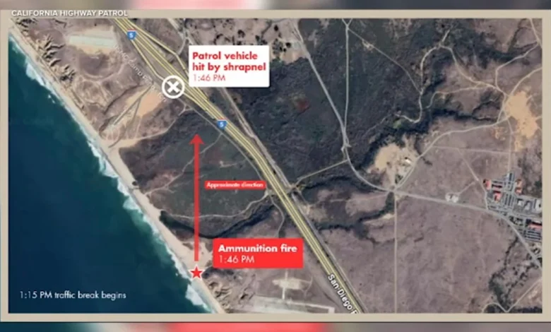 Marines cite 'one in a million' malfunction in Camp Pendleton round explosion over 5 Freeway, report says