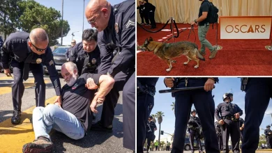 Massive Police presence protect Oscar at the 98th Annual Academy Awards