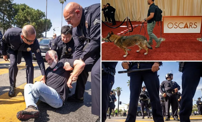 Massive Police presence protect Oscar at the 98th Annual Academy Awards