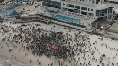 Massive spring break crowd flees Florida beach as "takeover" events cause chaos