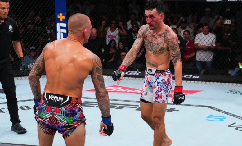 Max Holloway explains why he loves his famous ‘point down’ move to end his fights in the UFC