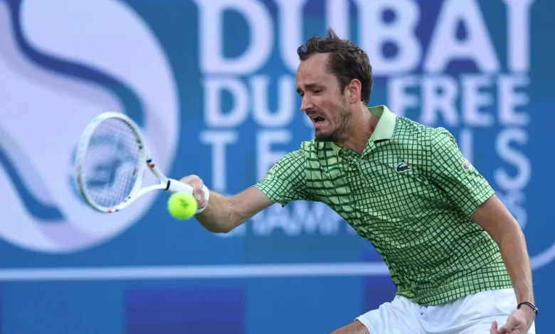 Medvedev wins Dubai title as Griekspoor withdraws; doubles final played despite Iran missile attacks