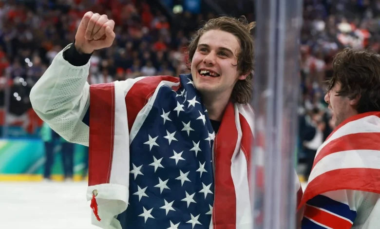 Meet the photographer behind the viral photo of Jack Hughes’ teeth at the Olympics
