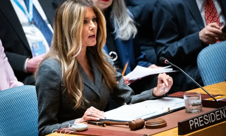 Melania Trump presides at UN Security Council meeting : NPR