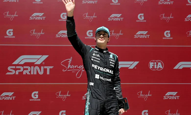 Mercedes' George Russell wins thrilling China Sprint from Ferrari's Charles Leclerc and Lewis Hamilton