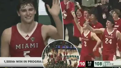 Miami (Ohio) players flip off fans as trash rains down in chaotic scene after securing undefeated regular season