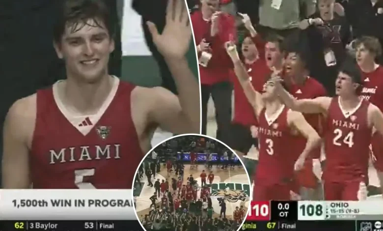 Miami (Ohio) players flip off fans as trash rains down in chaotic scene after securing undefeated regular season