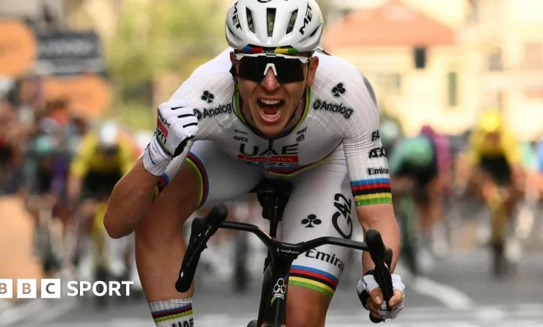 Milan-San Remo: Tadej Pogacar edges out Tom Pidcock to claim first title