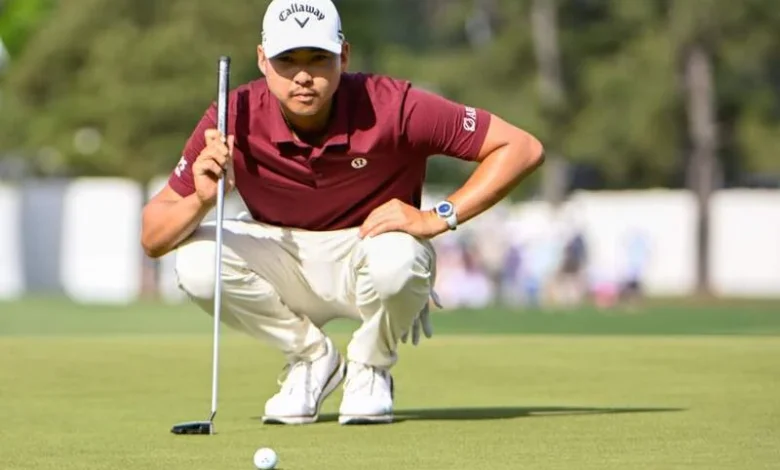 Min Woo Lee has a complaint about the golf course at the Houston Open