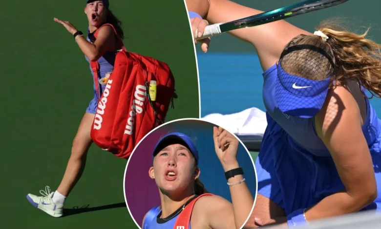 Mirra Andreeva, 18, loses it at Indian Wells in wild meltdown